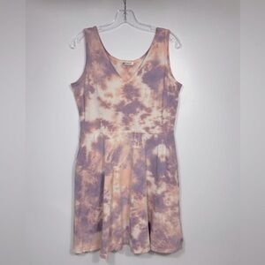 HUHOT Fit&Flare Mini Dress Size L Pink/Lavender